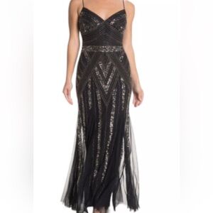 NWT Navy Marina Sequins Gown Sz 8